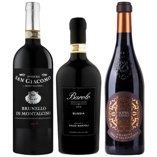 ITALIENSK SMAGEKASSE - KONGEVINE: BAROLO, BRUNELLO & AMARONE