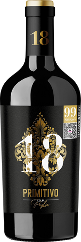 Primitivo Diciotto 18 % Gradi - Puglia IGP (1 stk køb)
